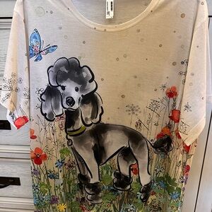 Whimsical Poodle Graphic Tee